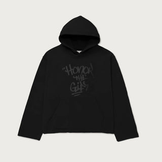 Honor The Gift Script Embroidered Hoodie Black - Honor The Gift Script Embroidered Hoodie Black - undefined 