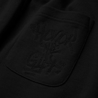 Honor The Gift Script Embroidered Sweats Black - Honor The Gift Script Embroidered Sweats Black - undefined 