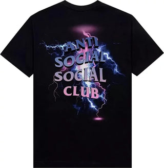 Anti Social Social Club Tee Bolt From Blue Tee Black