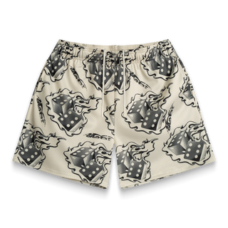 BRAVEST STUDIO CREAM DICE SHORTS