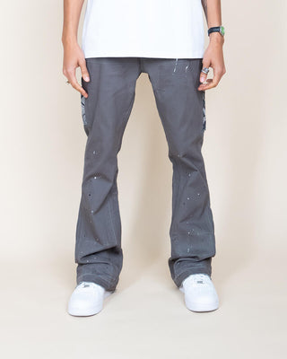 EPTM Camo Pocket Flare Pants Grey