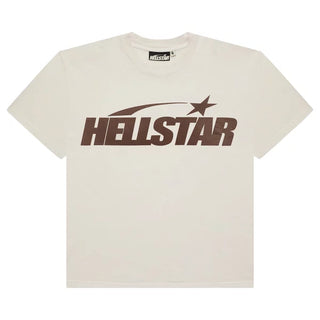 HELLSTAR CLASSIC WHITE/BROWN T-SHIRT