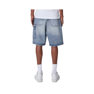 MNML Western Jewel Denim Shorts Blue