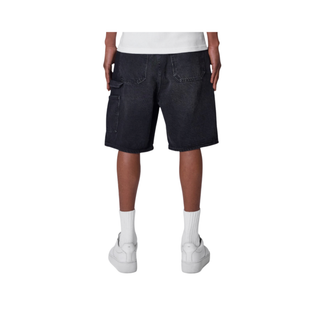 MNML Western Jewel Denim Shorts Washed Black