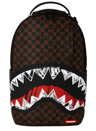 SprayGround Midnight Shadow Sharks In Paris Brown Backpack