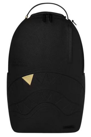SprayGround Blacked Out Embossed Gold Tooth Backpack