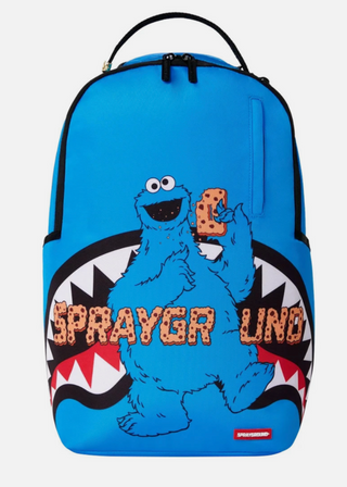 SprayGround Sesame Street Cookie Monster SG Core Cookie Logo Backpack