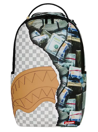 SprayGround Cream Check Full Of Cash Backpack