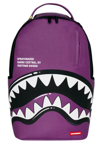 SprayGround Shark Central Bubbly Purple Backpack