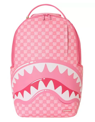 SprayGround Pink New Check Faces Backpack