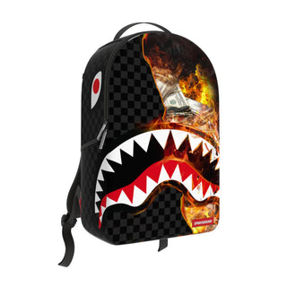 SprayGround SHARK FIRE CHECK DLXSV BACKPACK