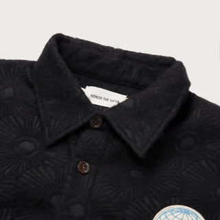 Honor The Gift Textured Floral Button-Up